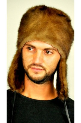 Mink fur hat ushanka